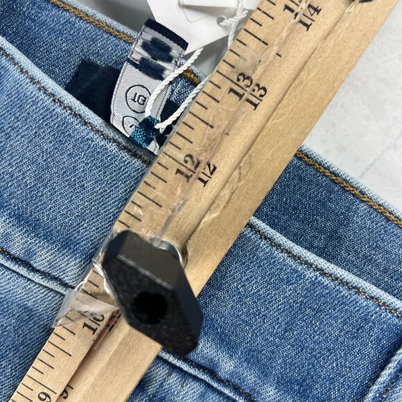 Spanx Shape Jean Women Extra Large Pull On Flare High Rise Blue Everywhere Denim - Picture 15 of 16